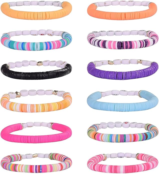 Bracelets Sets for Girls,Friendship Bracelet,Colorful Stretch Friendship Bracelets Gift for Girl Party Favors