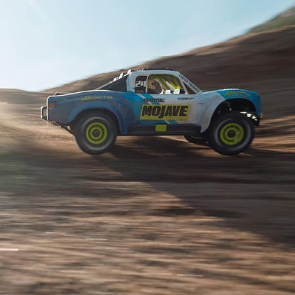ARRMA RC Truck Mojave GROM 4x4 Smart Small Scale Desert Truck, RTR (with Battery and Charger Included) Blue/White ARA2104T2
