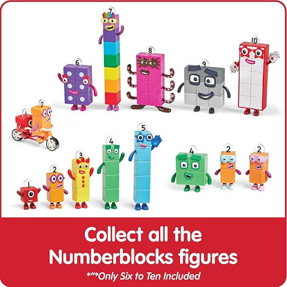 hand2mind Numberblocks Friends Six to Ten Figures, Cartoon Action Figure Set, Toy Figures, Play Figure Playsets, Small Figurines for Kids, Number Toys, Math Toys, Stocking Stuffers for Kids 3-5﻿
