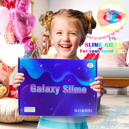 70 Pack Galaxy Slime, Super Mini Slime Kit, Funny Clear Slimes for Girls and Boys Slime, Party Favors Birthday Gifts, Classroom Prizes, Valentines, Easter and Christmas Slime Stress Relief Toys