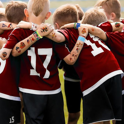 60PCs Football Party Favor Football Silicone Bracelet Football Slap Bracelet Tattoos for Football Sports Themed Birthday Party Decor Goodie Bag Fillers (Football)