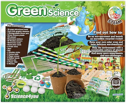 PlayMonster Science4you - Green Science - 15+ Experiments for Children to Learn About Nature - Fun, Education Activity for Kids Ages 6+