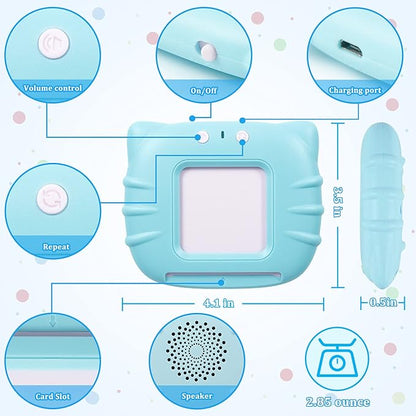 QuTZ ABC Learning Flash Cards for Toddlers 2-4 Bilingual Spanish English, Autism Toys, Speech Therapy Toys, Educational Learning Talking Sight Words Flash Cards for Boys and Girls, 275 Sight Words