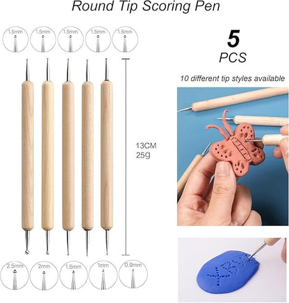 27 PCS Clay Tools Kit | Practical Polymer Clay Sculpting Set for Adults | Ideal for Air Dry Clay Pottery Craft, Dotting, Carving, Drawing, Molding, Modeling, Shaping, Baking