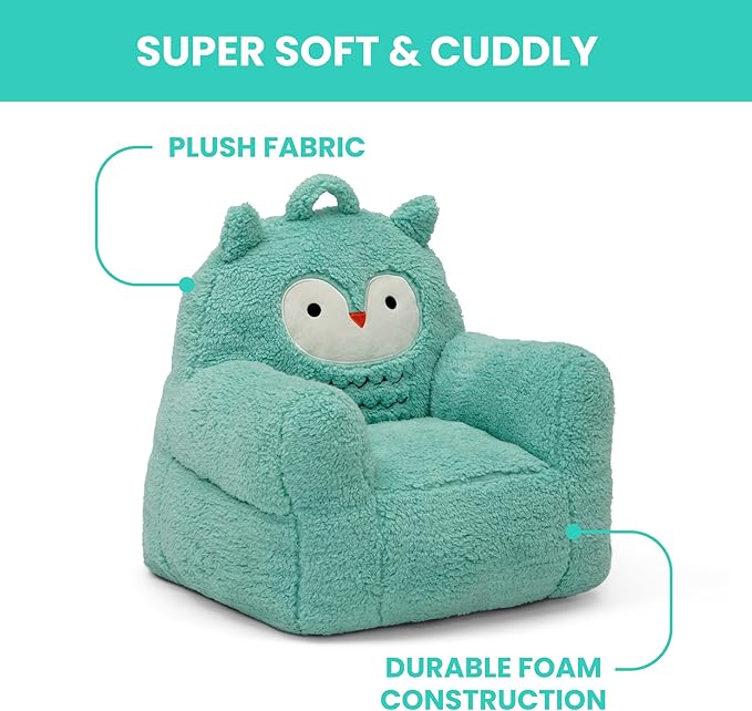 Delta Children Owl Cozee Buddy Chair, Teal