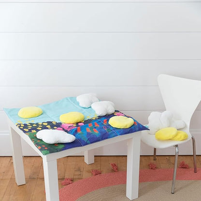 Manhattan Toy Sunny Day 11-Piece Decorative Soft Quilted Jumbo Floor or Table Tic Tac Toe Game for Kids