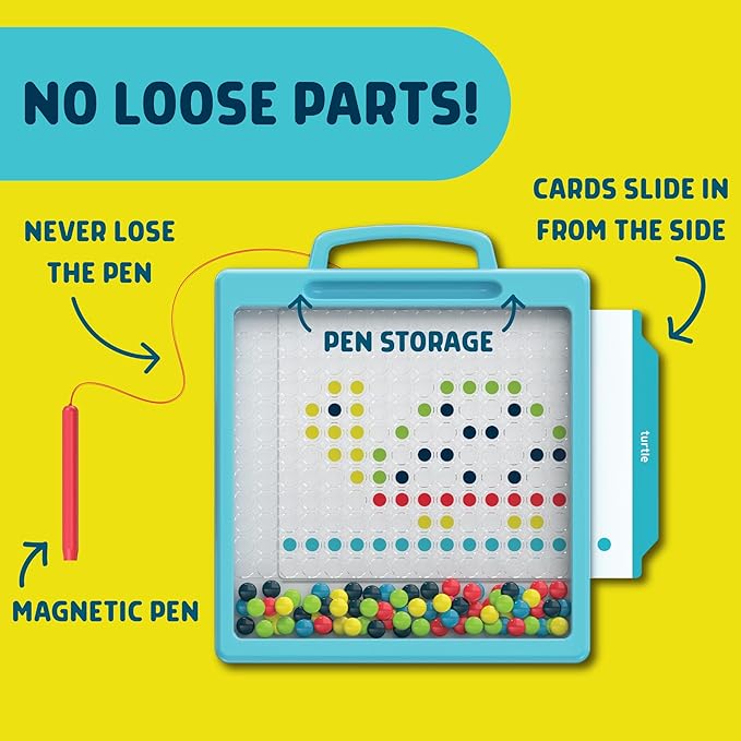 Chuckle & Roar Magnetic Dot Art Designer – Color-by-Number Stencil Art Toy for Kids Ages 3+ | Mess-Free, Travel-Friendly Creative Play