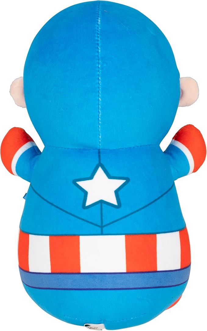 Squishmallows Original Marvel Spidey and His Amazing Friends 10in Captain America HugMees – Ultrasoft Official Jazwares Plush (Medium-Sized)