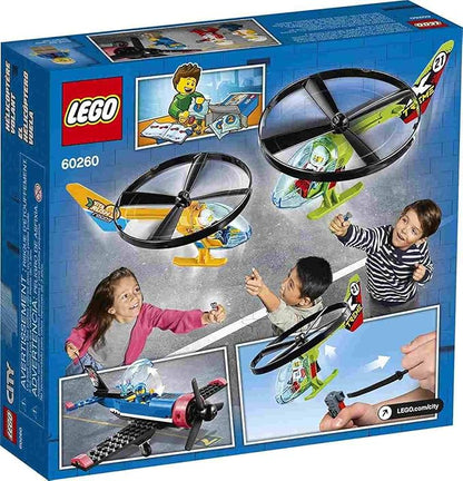 LEGO City Air Race 60260 Flying Helicopter Toy, Features 2 Ripcord Helicopters, Stunt Plane Aircraft Toy, 2 Pylons, Plus Rivera, Xtreme and Vitarush Pilot Minifigures (140 Pieces)