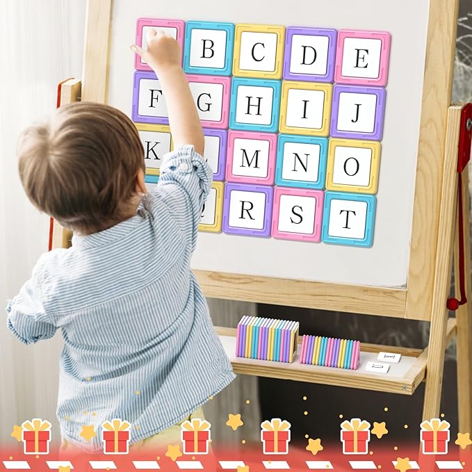 Rurvale 100Pcs Magnetic Tiles, Magnet Blocks for 3 4 5 6 7 8 Year Old Boys Girls, Learning Educational STEM Toys for Toddlers 3-5, 4-8, Building Blocks for Kids Ages 3+ Birthday Gifts