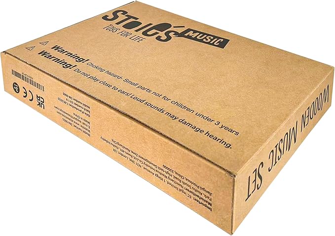 Stoie's Owl Drum Set for Toddlers 3-5 - Wooden Percussion Musical Instruments for Kids with Cymbals, Wooden Spunder, Tambourines, Drumsticks