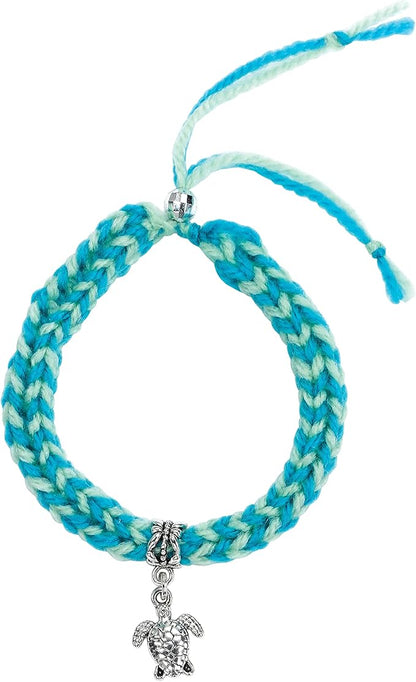 Creativity for Kids Quick Knit Charm Bracelets - Create 10 DIY Friendship Bracelets, Kids Jewelry Making Kit