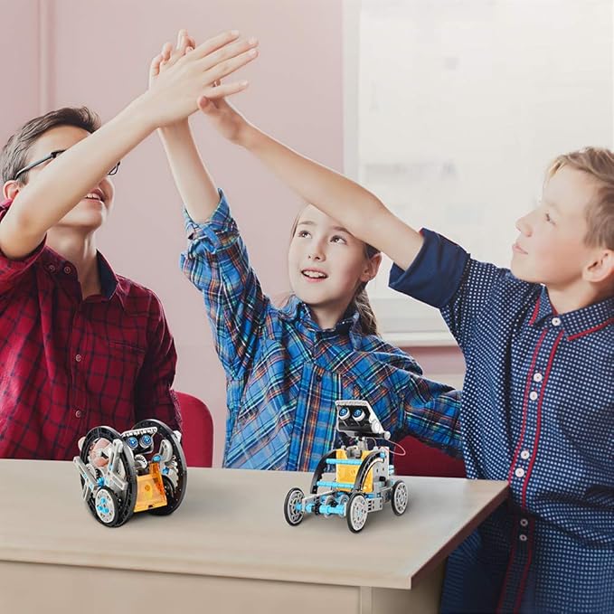 Sillbird STEM 12-in-1 Education Solar Robot Toys for Boys Ages 8-13, DIY Building Science Experiment Kit Birthday Gifts for Kids 8 9 10 11 12 13 Years Old, Solar Powered by The Sun