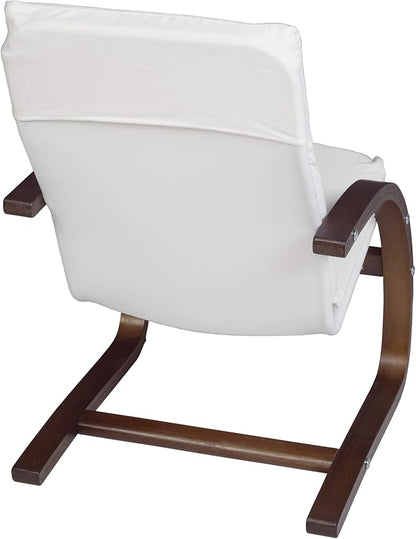 Niche Mia Bentwood Childrens Reclining, Lounge, Rocking Chair- Mocha Walnut/ Beige
