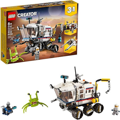 LEGO Creator 3in1 Space Rover Explorer 31107 Building Toy for Kids Who Love Imaginative Play, Space and Exploration Adventures on Exotic Planets (510 Pieces)