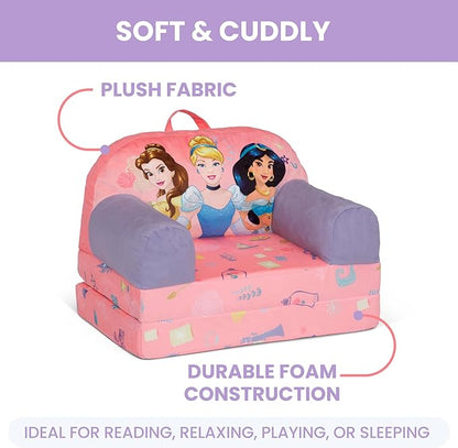 Delta Children - Disney Princess Cozee Buddy Flip-Out Kids Chair, Pink