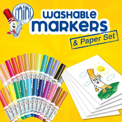 Crayola Pip Squeaks Washable Marker Set (65ct), Coloring Set, Art Supplies for Kids, Drawing Kit, Kids Travel Activity, Easter Basket Stuffer, 4+