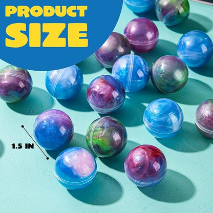 JOYIN Slime Party Favors, 24 Pack Galaxy Slime Ball - Stretchy, Non-Sticky, Mess-Free, Stress Relief, and Safe - Toys for Girls and Boys - Classroom Reward, Party Supplies