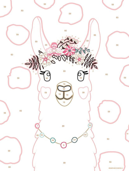 Ravensburger CreArt No Drama Llama Paint by Numbers Kit for Kids - Painting Arts and Crafts for Ages 7 and Up