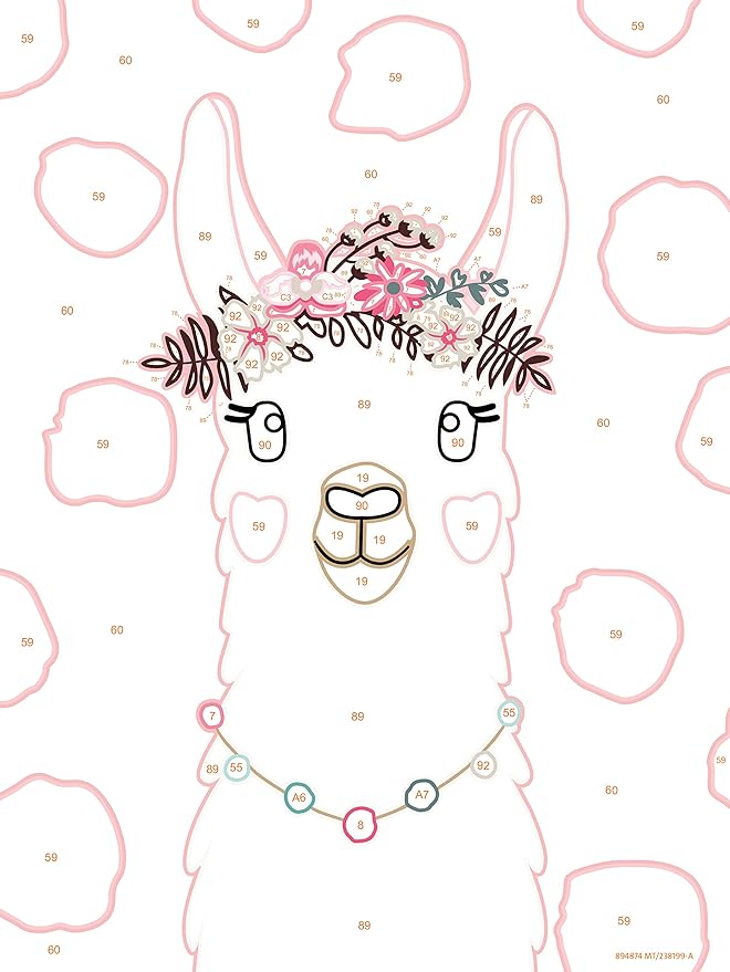 Ravensburger CreArt No Drama Llama Paint by Numbers Kit for Kids - Painting Arts and Crafts for Ages 7 and Up