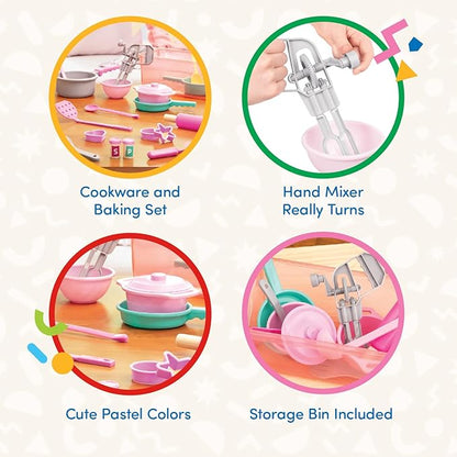Battat- Play Circle- Cooking & Baking Kit – Kitchen Toys – Chef Tools -Pretend Play – 3 years + (21 Pcs)