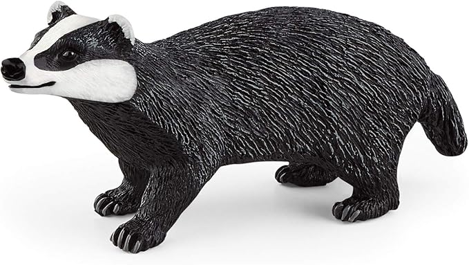 Schleich Wild Life, North American Woodland Wild Animal Toys for Kids, Badger Toy Figurine, Ages 3+
