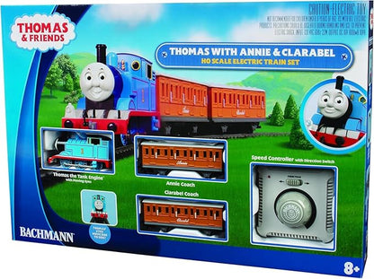 Bachmann Trains - Thomas & Friends Thomas with Annie and Clarabel Ready To Run Electric Train Set - HO Scale