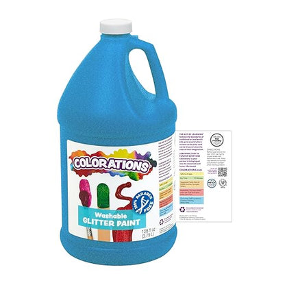 Colorations® Washable Purple Glitter Paint, 1Gal, Paint, Purple Paint, Purple Washable Paint, Washable Paint For Kids, Paint For Kids, Tempera Paint, Purple Tempera Paint, Gallon Paint Washable