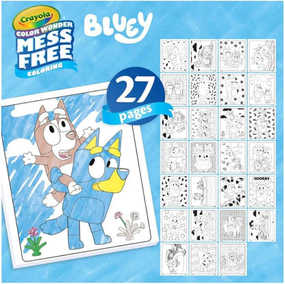 Crayola Color Wonder Bluey Activity Kit, Mess Free Coloring for Toddlers, Gifts for Kids, Art Set for Kids, Plane Essential, Bluey Toys, 3+