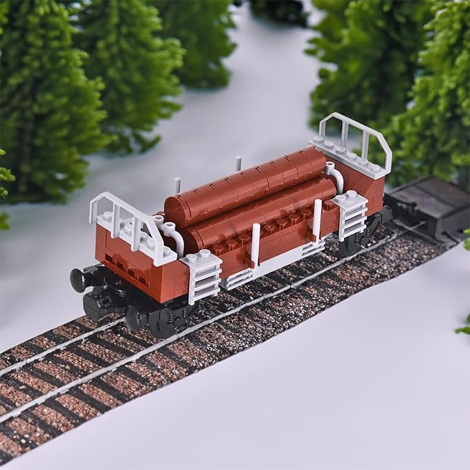 6IN1 City Freight Train Car Building Set, DIY Toys for Teens and Adults, Compatible with Lego 630 Building Accessory (6IN1 Train Set)