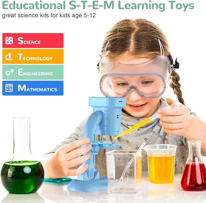 Kids Microscope - Mini Handheld Microscope for Kids, Portable Pocket Digital Microscope Toys for Girls Boys 4-12 Birthday Christmas Gifts