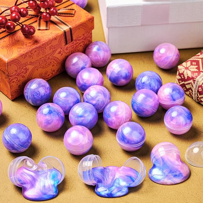 JOYIN Slime Party Favors, 24 Pack Pink Galaxy Slime Ball - Stretchy, Non-Sticky, Mess-Free, Stress Relief, and Safe for Girls and Boys - Classroom Reward, Party Supplies