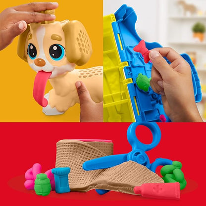 Play-Doh Care 'n Carry Vet Playset for Kids 3 Years and Up with Toy Dog, Storage, 10 Tools, and 5 Modeling Compound Colors, Non-Toxic