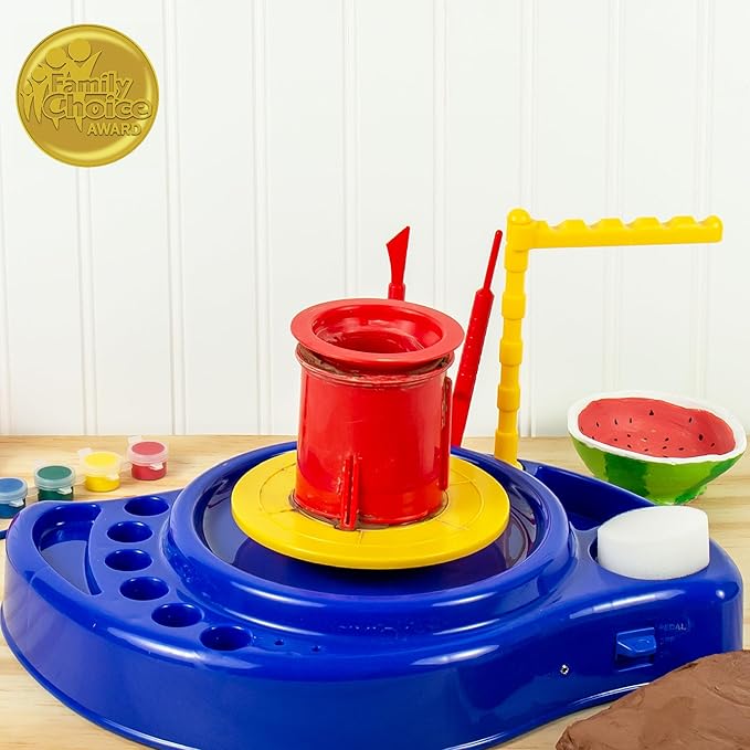 Made By Me Motorized Power Pottery Wheel - at Home Pottery Making – Clay Sculpting Activity for Kids Ages 6 and Up