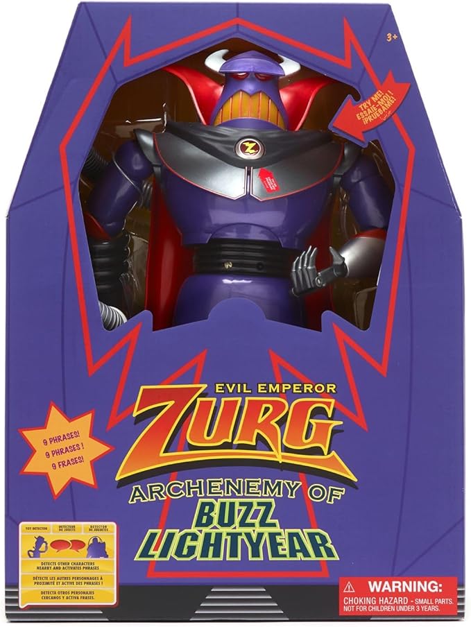 Disney Store Official Zurg Talking Action Figure from Toy Story, Features Sounds and Phrases from The Movies, Interacts with Other Figures and Toys