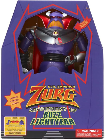 Disney Store Official Zurg Talking Action Figure from Toy Story, Features Sounds and Phrases from The Movies, Interacts with Other Figures and Toys