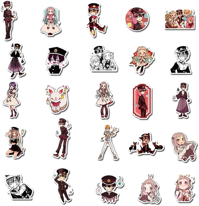Anime Toilet-Bound Hanako-kun Stickers (50 PCS) Funny Stickers for Teens, Girls, Adults,Kids - Stickers for Waterbottles,Laptop,Phone,Hydro Flask - Waterproof Vinyl Sticker (Toilet-Bound Hanako-kun)
