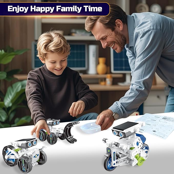 COBFDHA Toys for Kids Age 8-12, 12-in-1 STEM Building Robot Kit Science Learning Educational Experiment Kit, Gifts for 9 10 11 12 13 14 Year Old Boys.