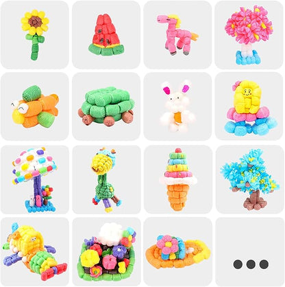 Arts and Crafts for Kids - Magic Foam Corn Craft Kit, STEM Building Model Toys, Bulk Crafts Supplies Kits, Kindergarten Preschool School Crafts Set for Toddler Ages 3 4 5 6 7 8 9 10 11 12 (500pcs)