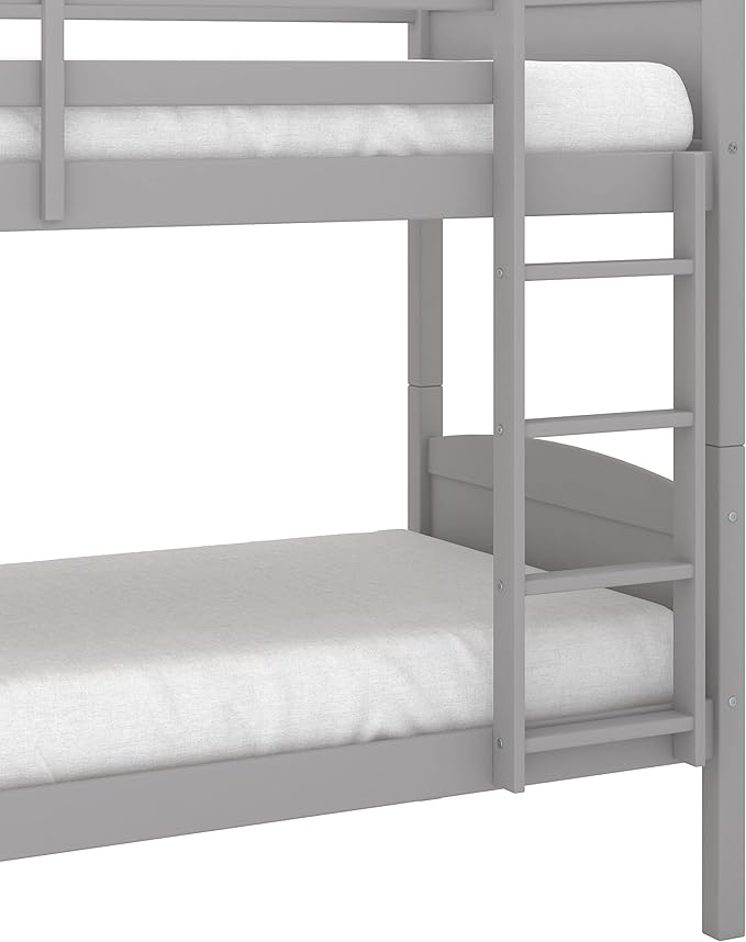 Hillsdale, Alexis Contemporary Wood Arch Twin Over Twin Size Bunk Bed, Gray