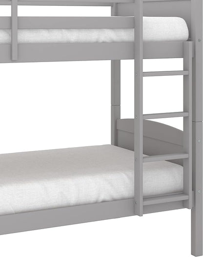 Hillsdale, Alexis Contemporary Wood Arch Twin Over Twin Size Bunk Bed, Gray