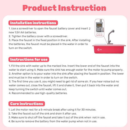 CUTE STONE Color Changing Play Kitchen Sink Toys, Children Electric Dishwasher Playing Toy with Running Water,Upgraded Real Faucet and Play Dishes,Pretend Role Play Toys for Kids Boys Girls