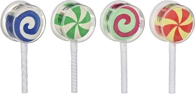 Play-Doh Lollipop 4-Pack of Pretend Play Candy Molds Filled with 3 Ounces of Non-Toxic Modeling Compound for Kids 3 Years and Up