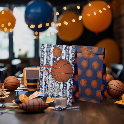 24 Basketball Party Favor Bags Basketball Goodie Bags Basketball Party Favors for Kids Basketball Birthday Party Supplies