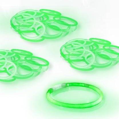 8" Glow Stick Bracelets - Bulk 50 Pack (Green)