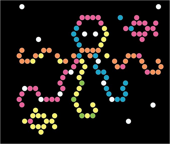 Lite-Brite Peg and Template Refill Pack, Light Up Drawing Board Accessories, LED Pegs with Colors, Toys for Creative Play, Light Toys for Kids Aged 4 +