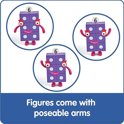 hand2mind Numberblocks Friends Six to Ten Figures, Cartoon Action Figure Set, Toy Figures, Play Figure Playsets, Small Figurines for Kids, Number Toys, Math Toys, Stocking Stuffers for Kids 3-5﻿