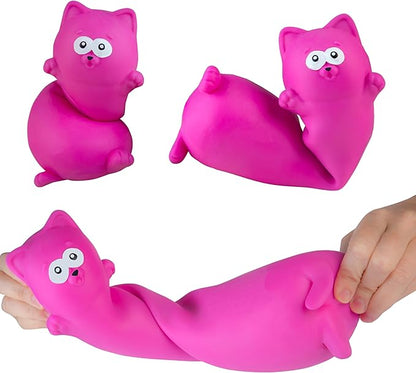 ORB Easy Sqweezy Pets Giant Stretchy Cat - Stretches Up to 5 Feet Long - Huge Jumbo Sized Purple Squishy Toy Kitten, Stretch and Squeeze for Stress Relief - Fun Sensory Fidget Toy for Kids and Adults