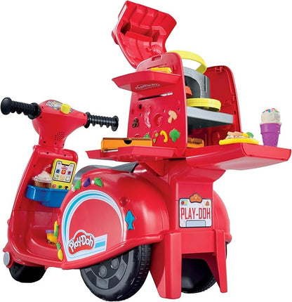 Play-Doh Pizza Delivery Scooter Playset, Large Ride-On Play Food Preschool Toys, Toy Pizza Set for Kids, Arts & Crafts for Boys & Girls, Ages 3+