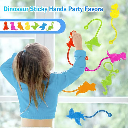 Dinosaur Sticky Hands Bulk 36 PCS Dinosaur Party Favors for Kids Stretchy Dino Sticky Hand Toy Goodie Bag Stuffers Fillers Treasure Box Toys for Classroom Prizes Carnival Birthday Party Supplies Gifts